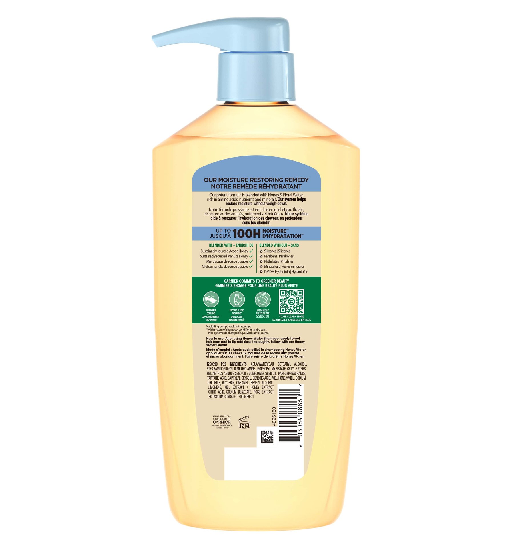 GAR 3D PKG WB HoneyWater LBL Conditioner Back 786mL CAD